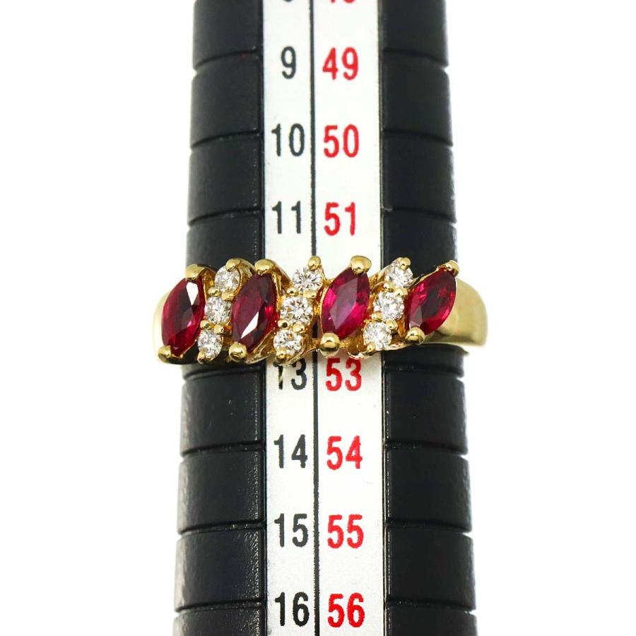 QUEEN】750 ルビー ダイヤモンド リング #11 クィーン Queen 12.5号 