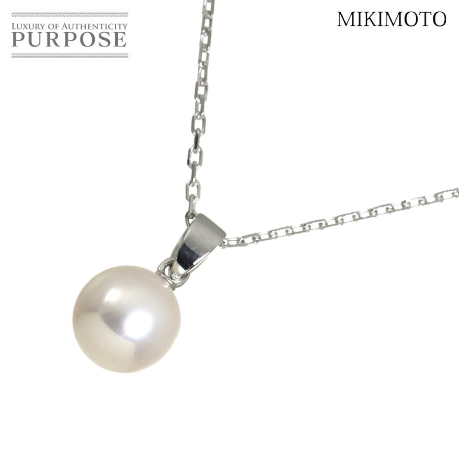MIKIMOTO（ミキモト） アコヤ真珠 7.8mm ネックレス 40cm K18 WG 