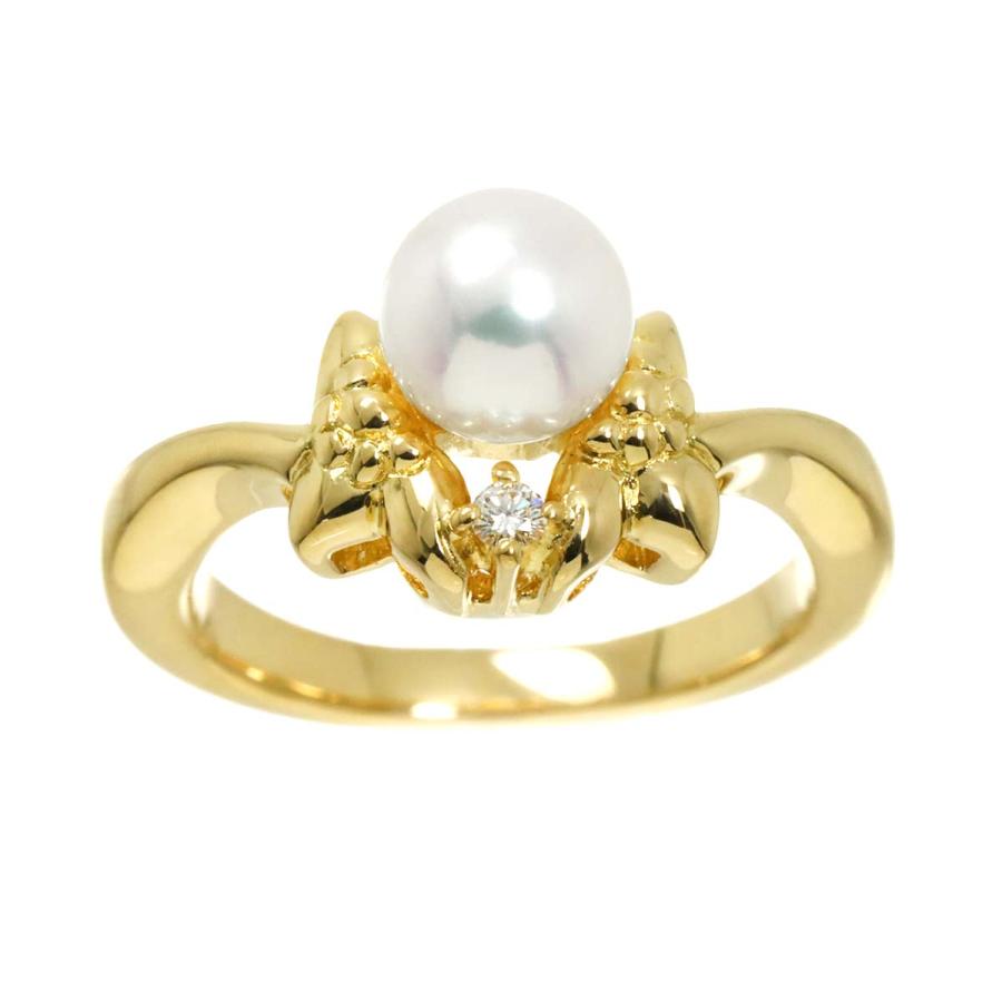 MIKIMOTO K18 ゴールド パールリング ミキモト 9号 MIKIMOTO（ミキモト 