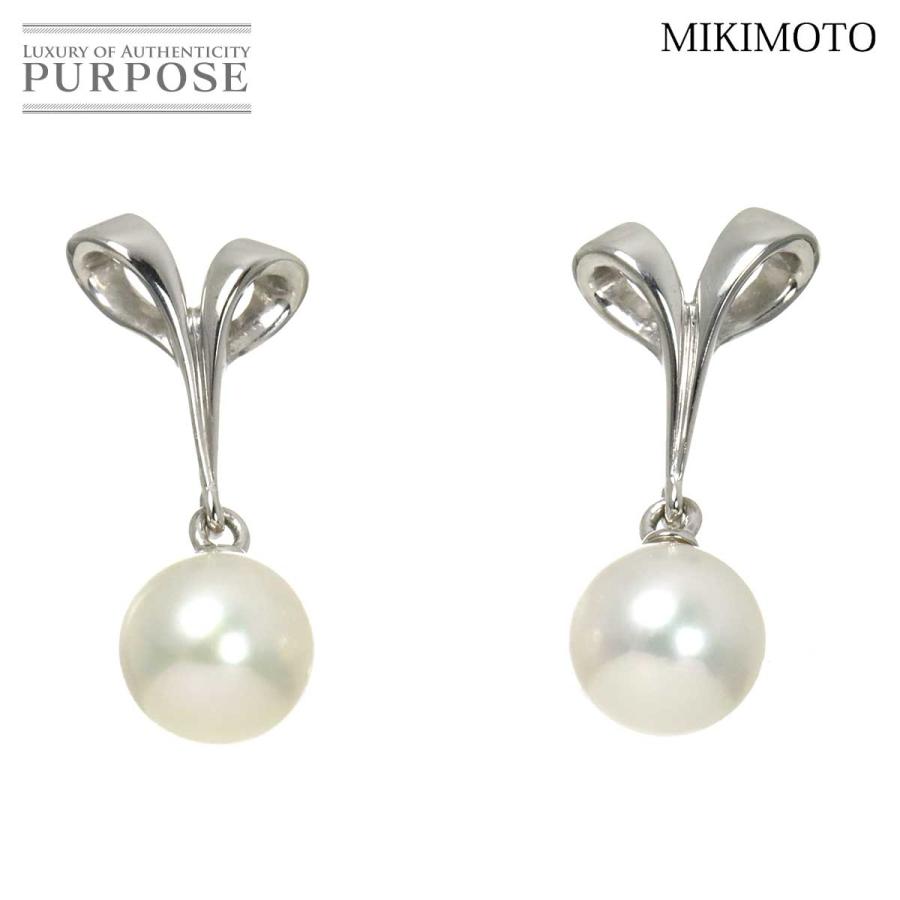 MIKIMOTO（ミキモト） アコヤ真珠 6.3mm ピアス K18 WG ホワイト