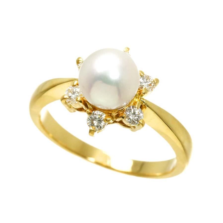 MIKIMOTO（ミキモト） MIKIMOTO 8号 リング アコヤ真珠 6.2mm ダイヤ 