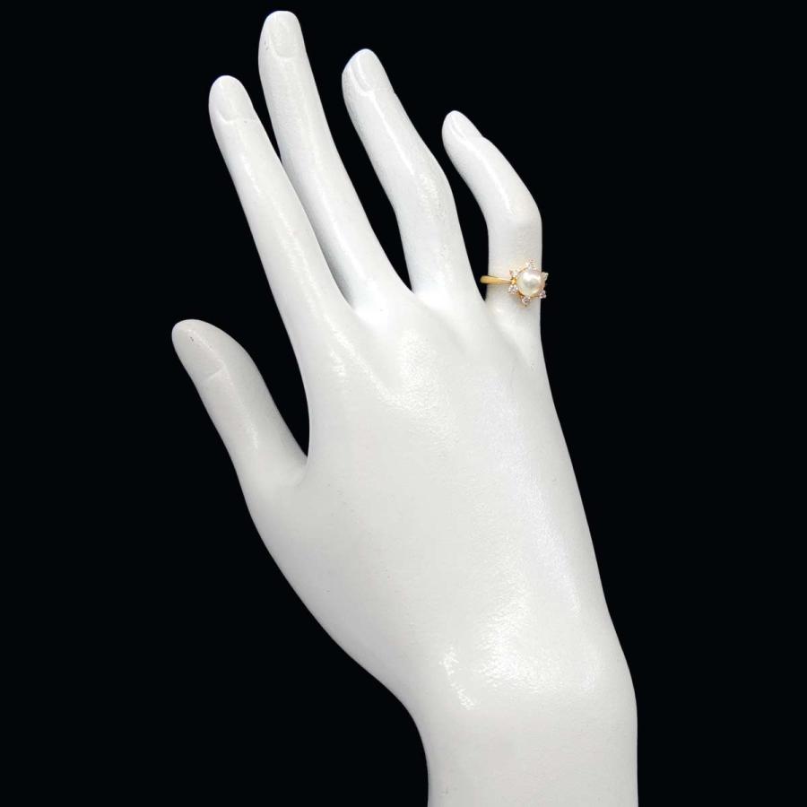 MIKIMOTO（ミキモト） MIKIMOTO 8号 リング アコヤ真珠 6.2mm ダイヤ 
