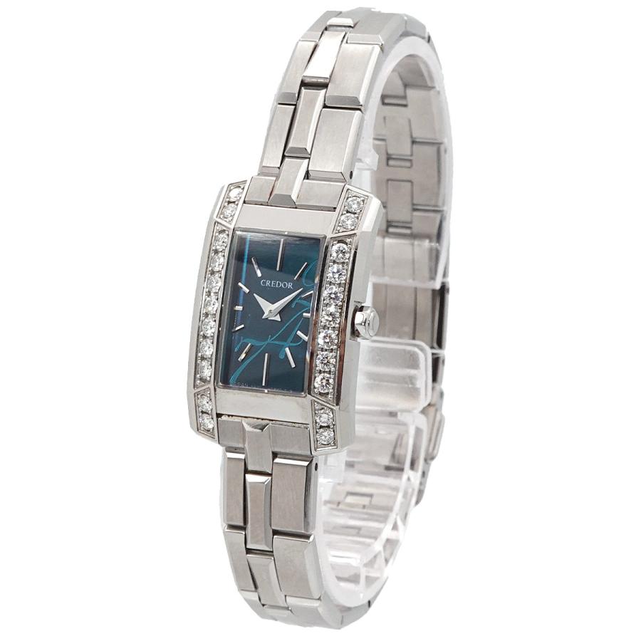 セイコー SEIKO クレドール ノード GSWE935 レディース 腕時計 5A70 0AY0 ダイヤベゼル グリーン クォーツ ウォッチ CREDOR 90314908の画像