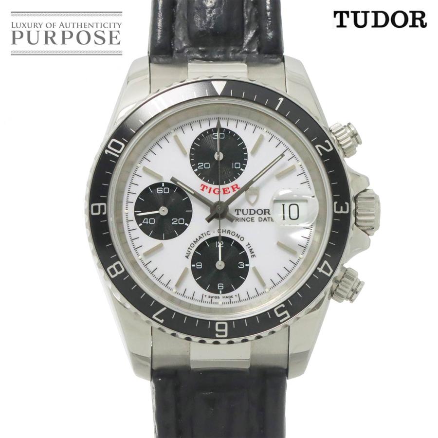 【TUDOR/チュードル】 79270 チューダー プリンスデイト クロノ 腕時計 ステンレススチール/レザー 自動巻き/オートマ 白黒 メンズ【中古】【真子質店】【BL】【DYDT】 TUDOR（チューダー） チュードル クロノタイム タイガー 79270P メンズ