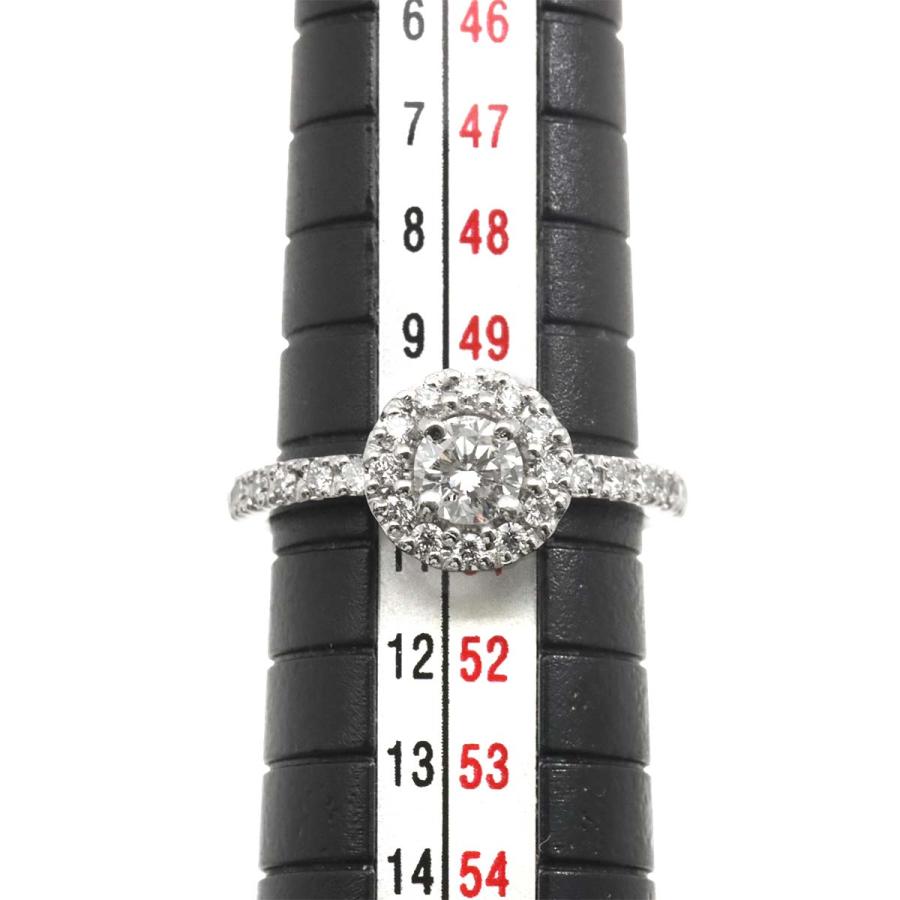 リング 10号 ダイヤ 0.381ct D/SI2/GD 0.27ct Pt プラチナ 指輪 【鑑定 