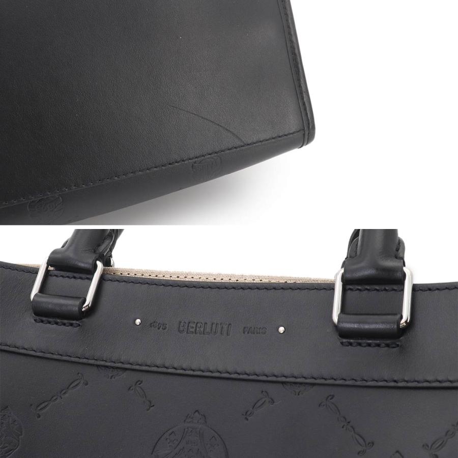 新品同様 ベルルッティ Berluti ウリス スモール 2way トート ショルダー バッグ レザー ブラック Ulysse Small 90315061 Berluti（ベルルッティ） 新品同様 ウリス スモール 2way トート