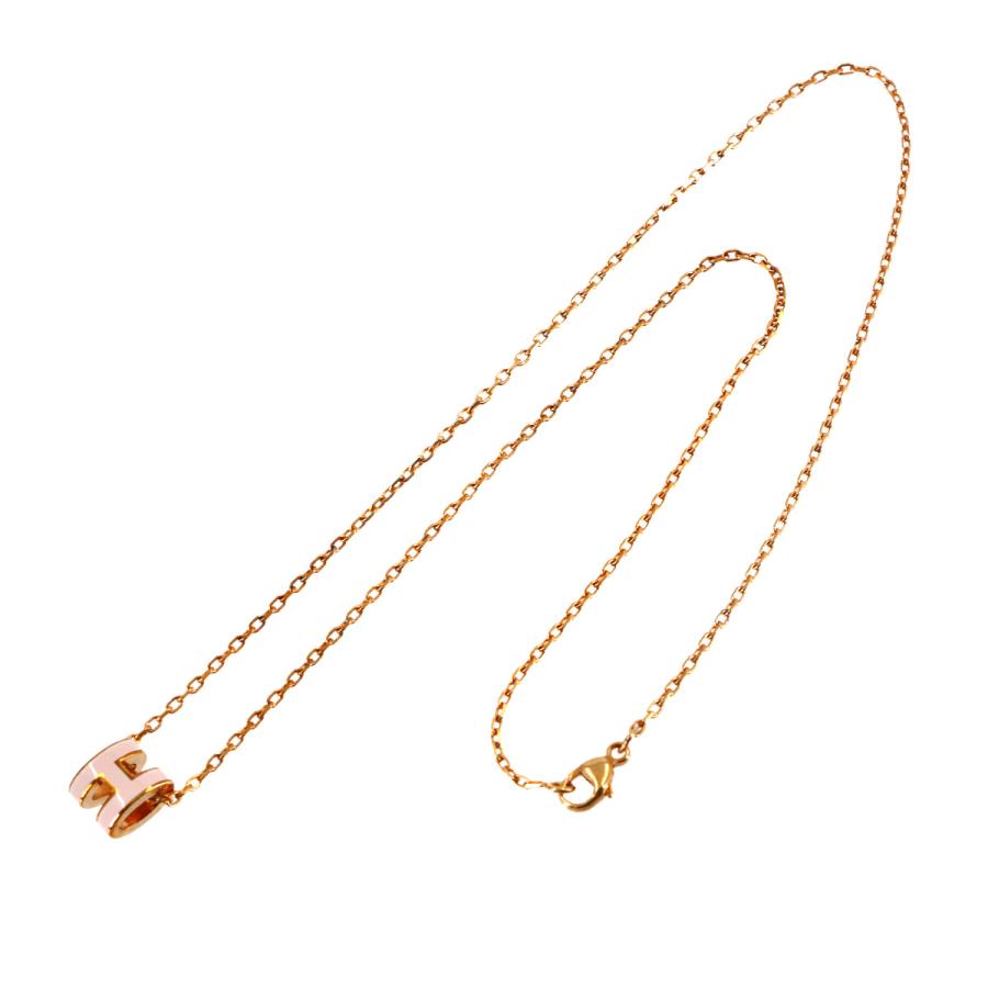 ☆チョコ☆エルメス ネックレス ポップアッシュ ミニ H ローズドラジェ HERMES（エルメス） ミニ ポップアッシュ H ネックレス ローズドラジェ