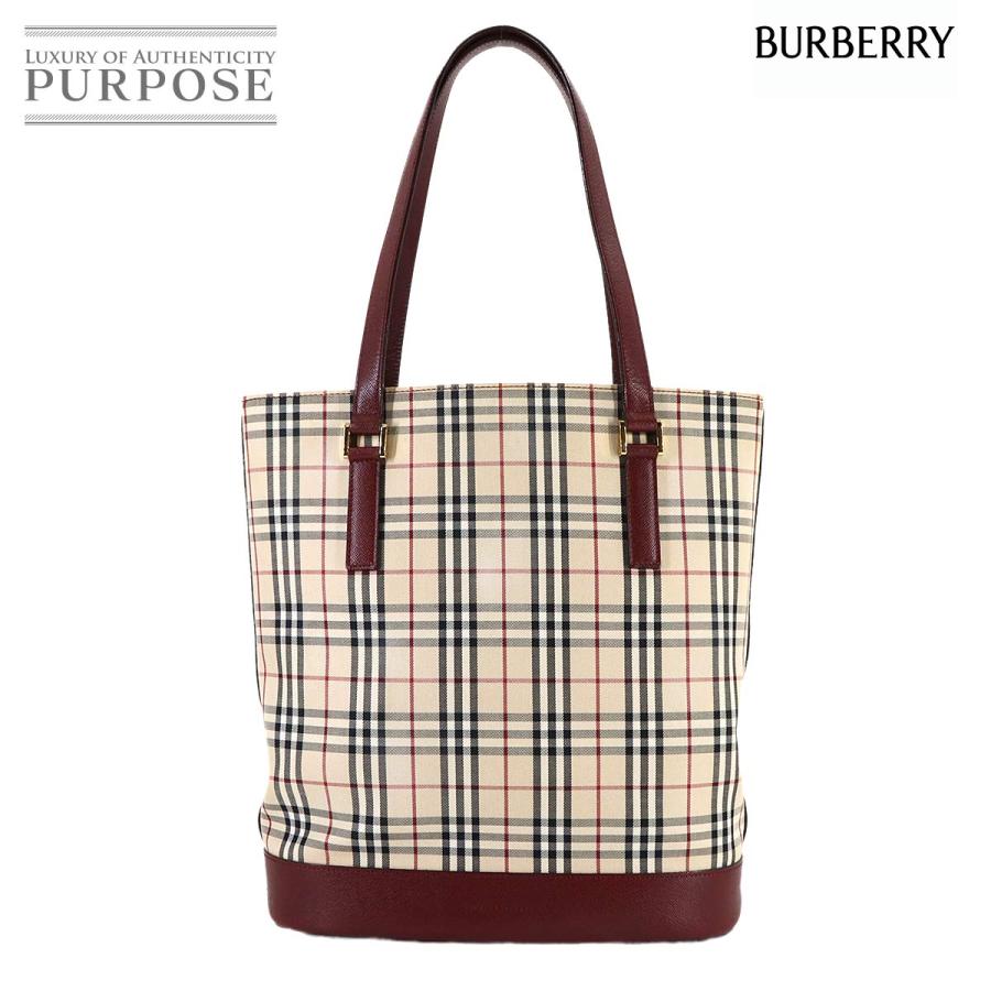 Burberry チェック柄 トートバッグ　ハンドバッグ　バーバリー BURBERRY（バーバリー） ノバチェック トート バッグ キャンバス