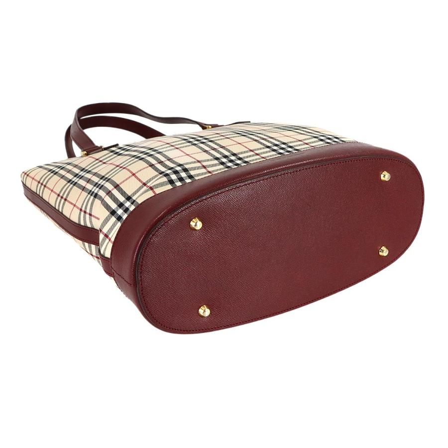 BURBERRYバーバリーノバチェック トート 肩掛け可 キャンバス×レザー BURBERRY（バーバリー） ノバチェック トート バッグ キャンバス