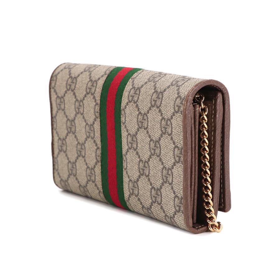 GUCCI（グッチ） 新品同様 オフィディア GG チェーン ウォレット 二 