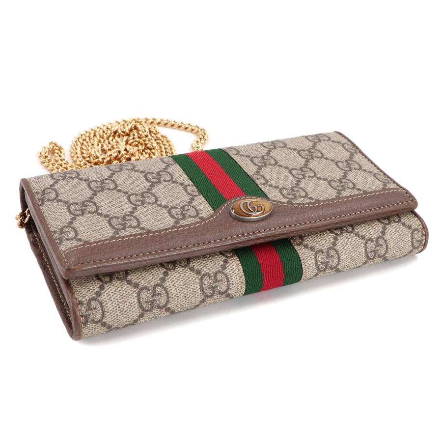GUCCI（グッチ） 新品同様 オフィディア GG チェーン ウォレット 二 
