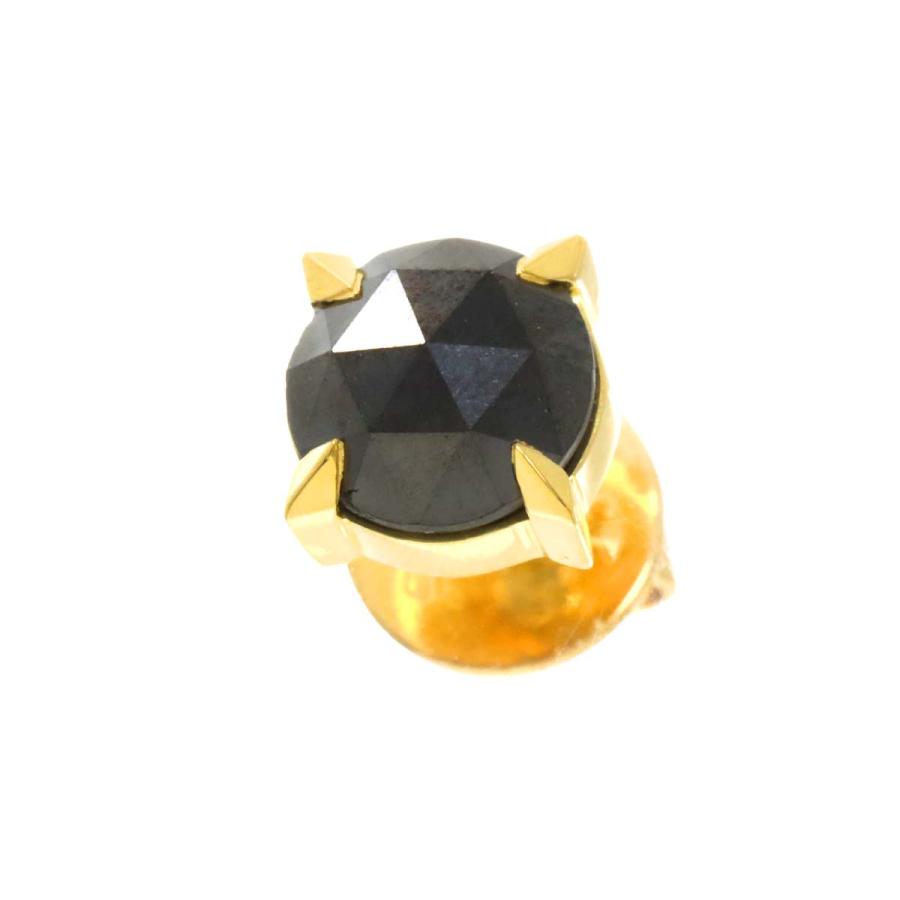 エスジェイエックス SJX ブラックダイヤ 0.90ct ピアス K18 YG