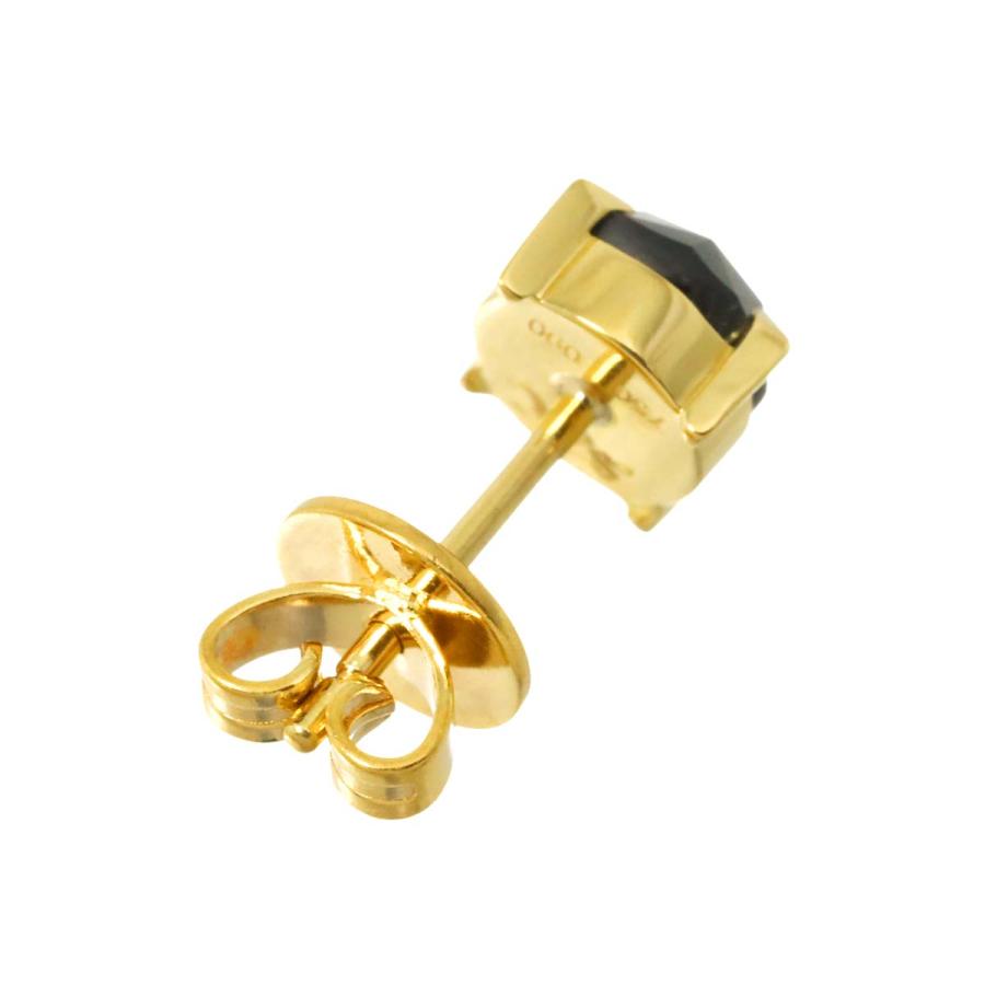 ブラックダイヤモンド ピアス 14K 2ct イエローゴールド エスジェイエックス SJX ブラックダイヤ 0.90ct ピアス K18 YG