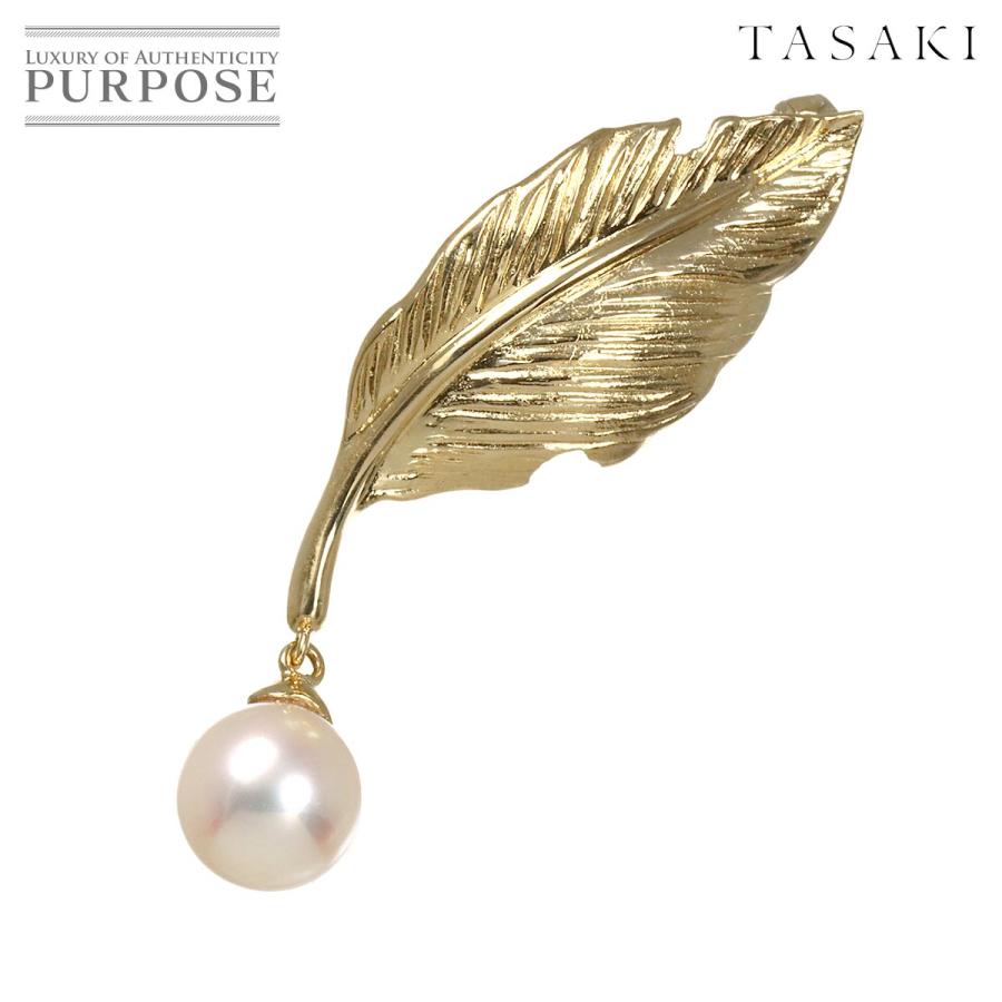 TASAKI（タサキ） アコヤ真珠 8.6mm ブローチ K18 YG イエローゴールド 