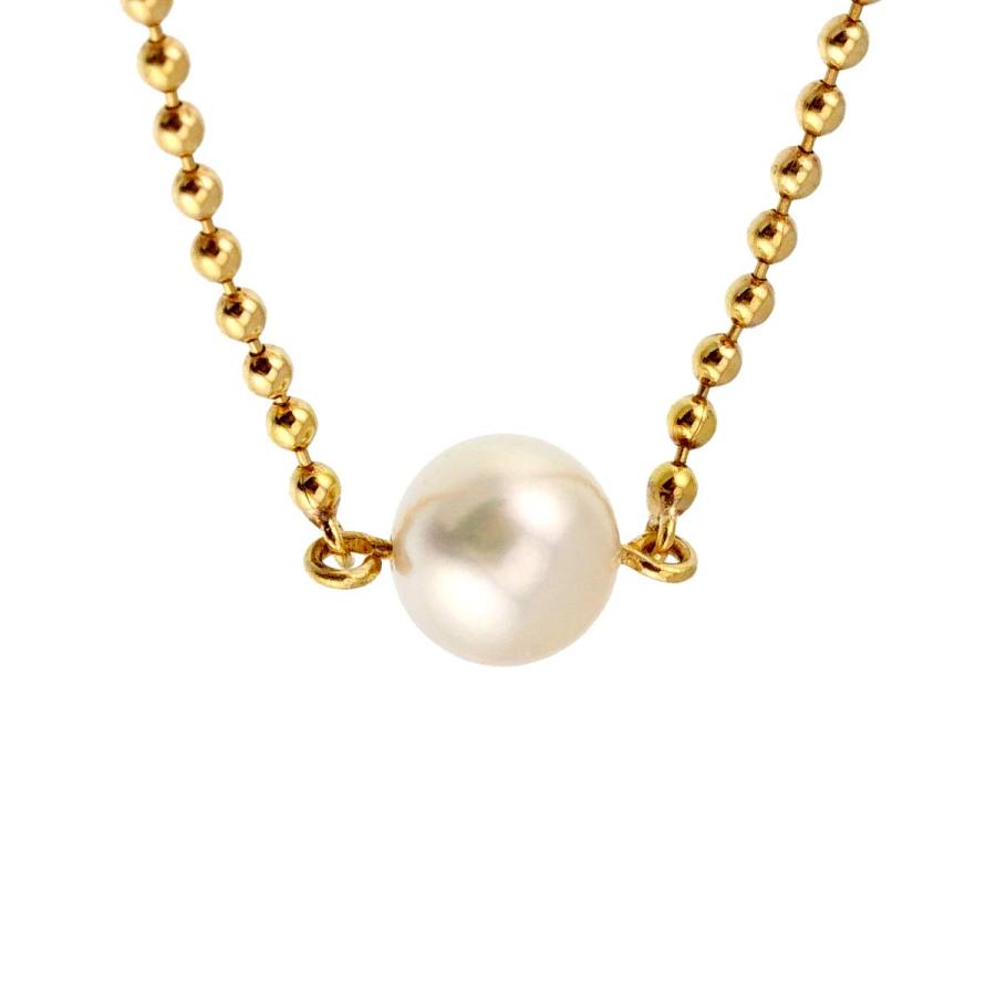 TASAKI（タサキ） アコヤ真珠 6.7mm ネックレス 40cm K18 YG 750 
