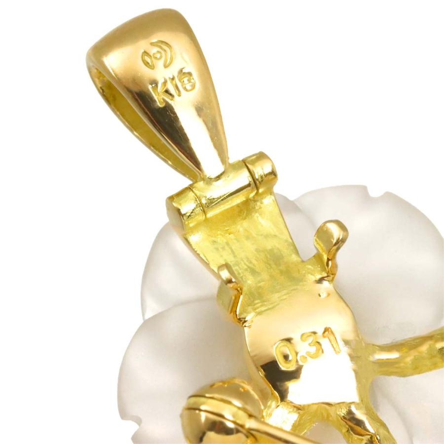 TASAKI（タサキ） アコヤ真珠 ダイヤ 0.31ct クォーツ ブローチ 兼