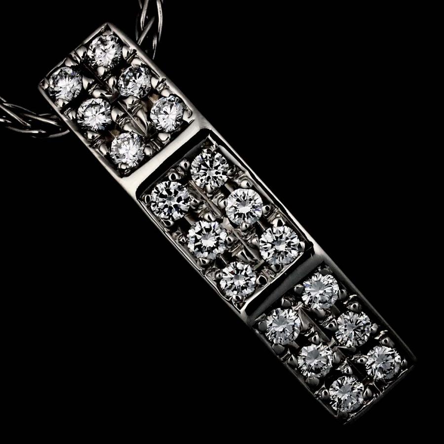 CELINE（セリーヌ） ダイヤ 0.35ct ルビー 0.02ct ネックレス 42cm Pt 