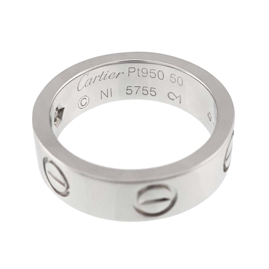 Cartier ホワイトゴールド ラブリング　LOVE 1Pダイヤ　50サイズ Cartier（カルティエ） ラブ #50 リング ダイヤ 1P Pt プラチナ LOVE