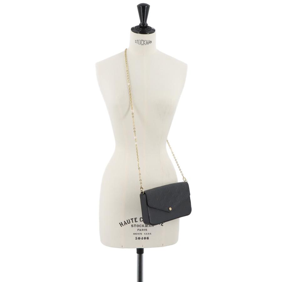 未使用 展示品 ルイ ヴィトン LOUIS VUITTON モノグラム アンプラント ポシェット フェリシー チェーン ウォレット レザー M64064 90315963の画像