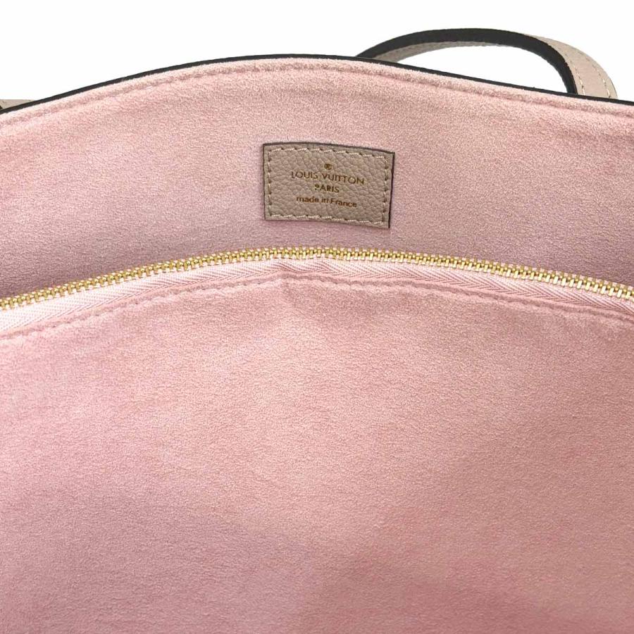 新品同様 ルイ ヴィトン LOUIS VUITTON ロックミー ショッパー トート バッグ レザー グレージュ M57346 ゴールド 金具 RFID 90316080