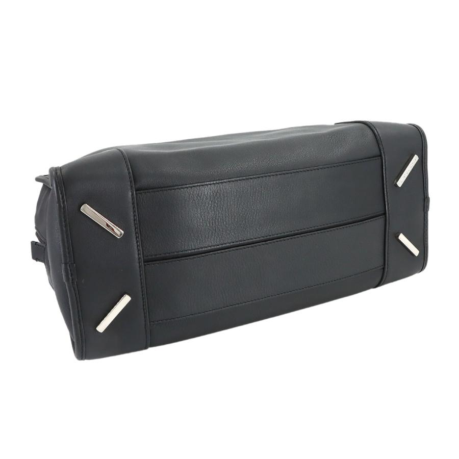 LOEWE（ロエベ） アマソナ 36 ハンド バッグ レザー ブラック シルバー 