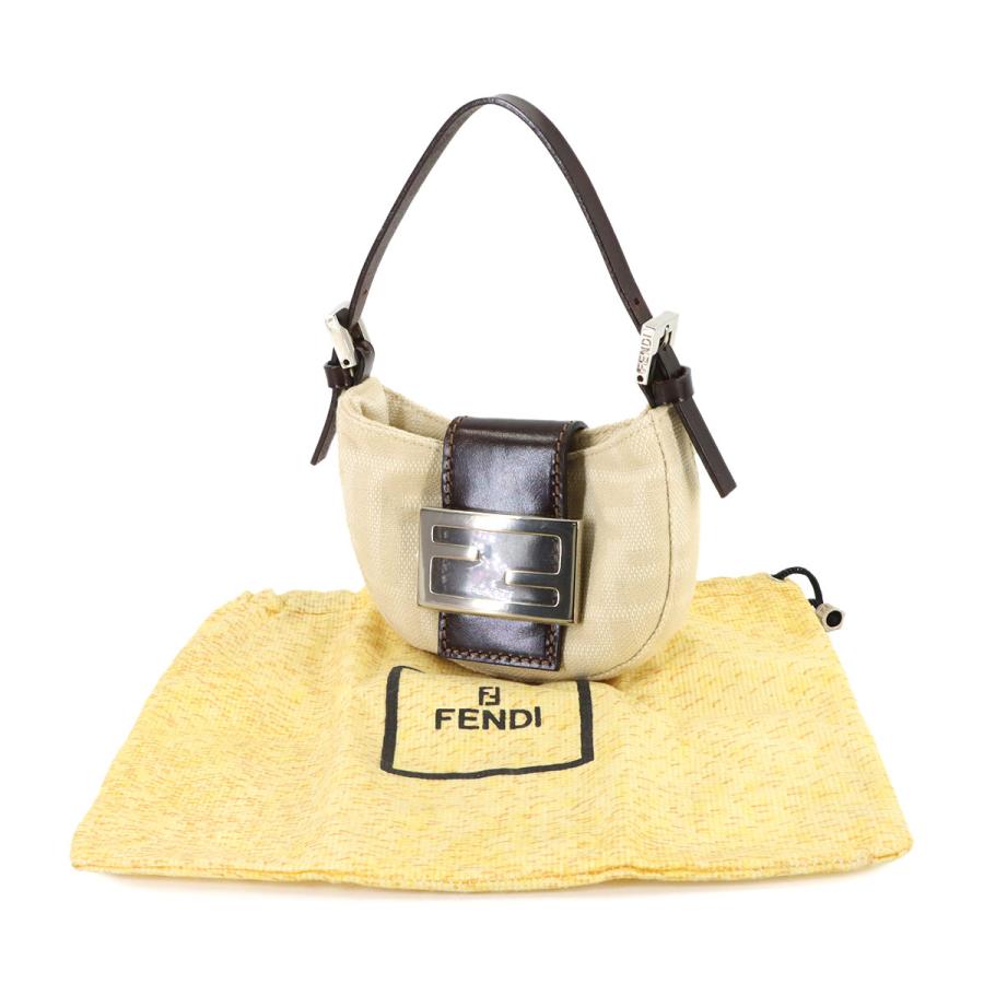 FENDI（フェンディ） 未使用 展示品 ズッカ ミニ クロワッサン ポーチ 