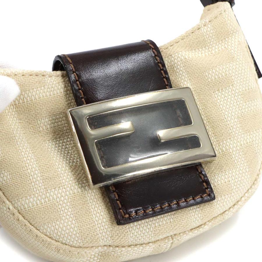 FENDI（フェンディ） 未使用 展示品 ズッカ ミニ クロワッサン ポーチ 