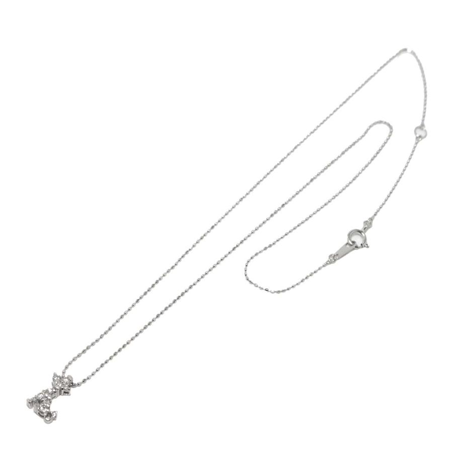 ダイヤ ネックレス K18 WG ホワイトゴールド40cm ダイヤ 0.18ct ネックレス 40cm K18 WG ホワイトゴールド 750 Diamond