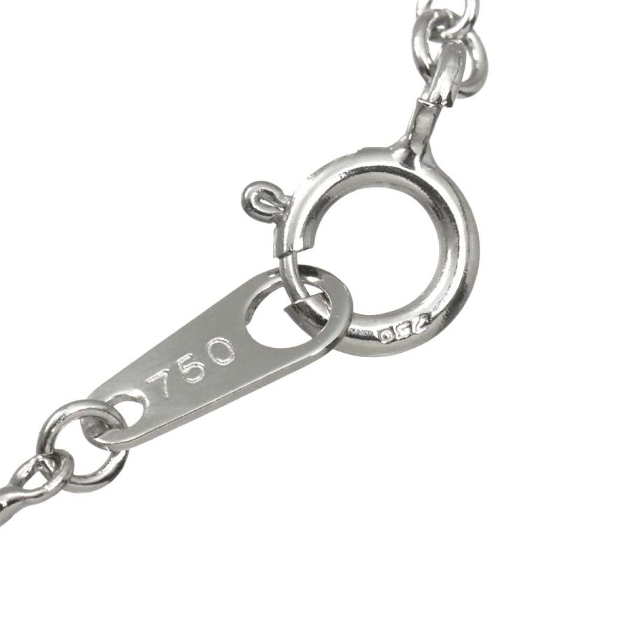 ダイヤ ネックレス K18 WG ホワイトゴールド40cm ダイヤ 0.18ct ネックレス 40cm K18 WG ホワイトゴールド 750 Diamond