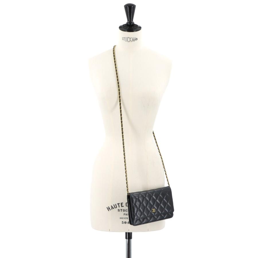未使用 展示品 シャネル CHANEL マトラッセ クラシック チェーン ウォレット 長財布 キャビアスキン ブラック AP0250 VLP 90195907 CHANEL（シャネル） 新品同様 マトラッセ クラシック チェーン