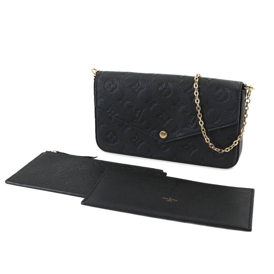 新品同様 ルイ ヴィトン LOUIS VUITTON モノグラム アンプラント ポシェット フェリシー チェーン ウォレット ノワール M64064 90316603の画像