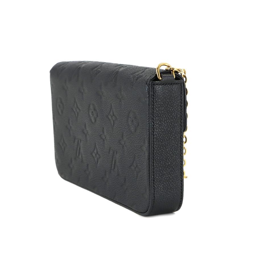 新品同様 ルイ ヴィトン LOUIS VUITTON モノグラム アンプラント ポシェット フェリシー チェーン ウォレット ノワール M64064 90316603の画像