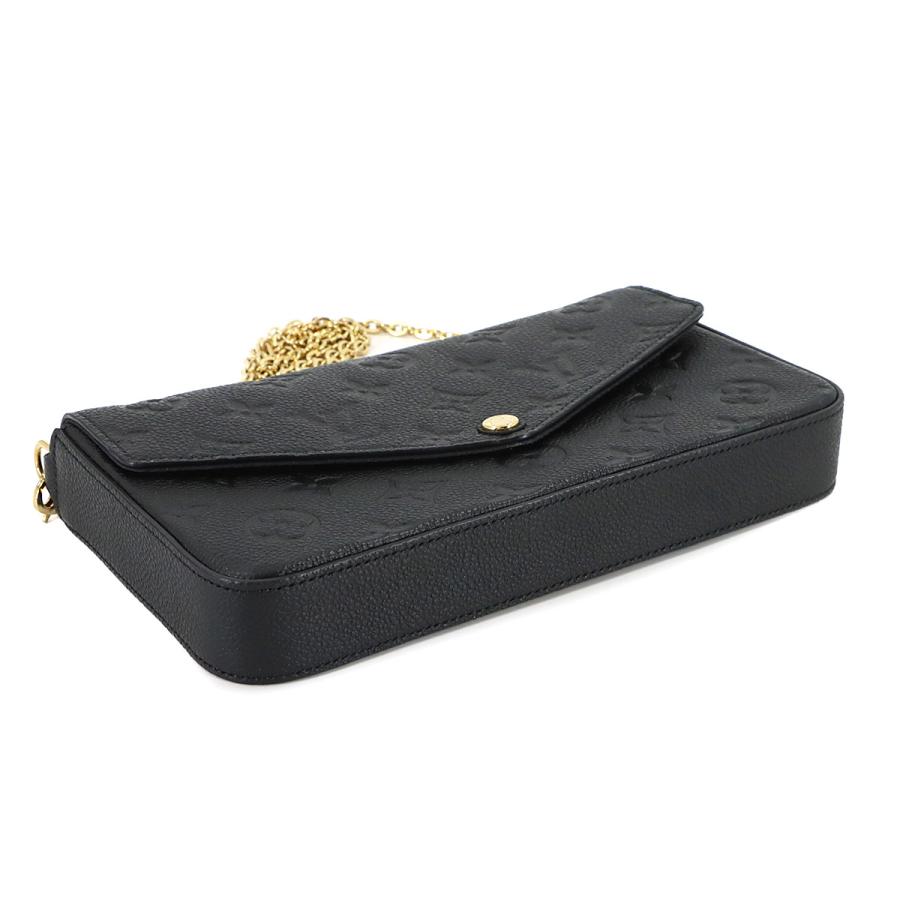 新品同様 ルイ ヴィトン LOUIS VUITTON モノグラム アンプラント ポシェット フェリシー チェーン ウォレット ノワール M64064 90316603の画像