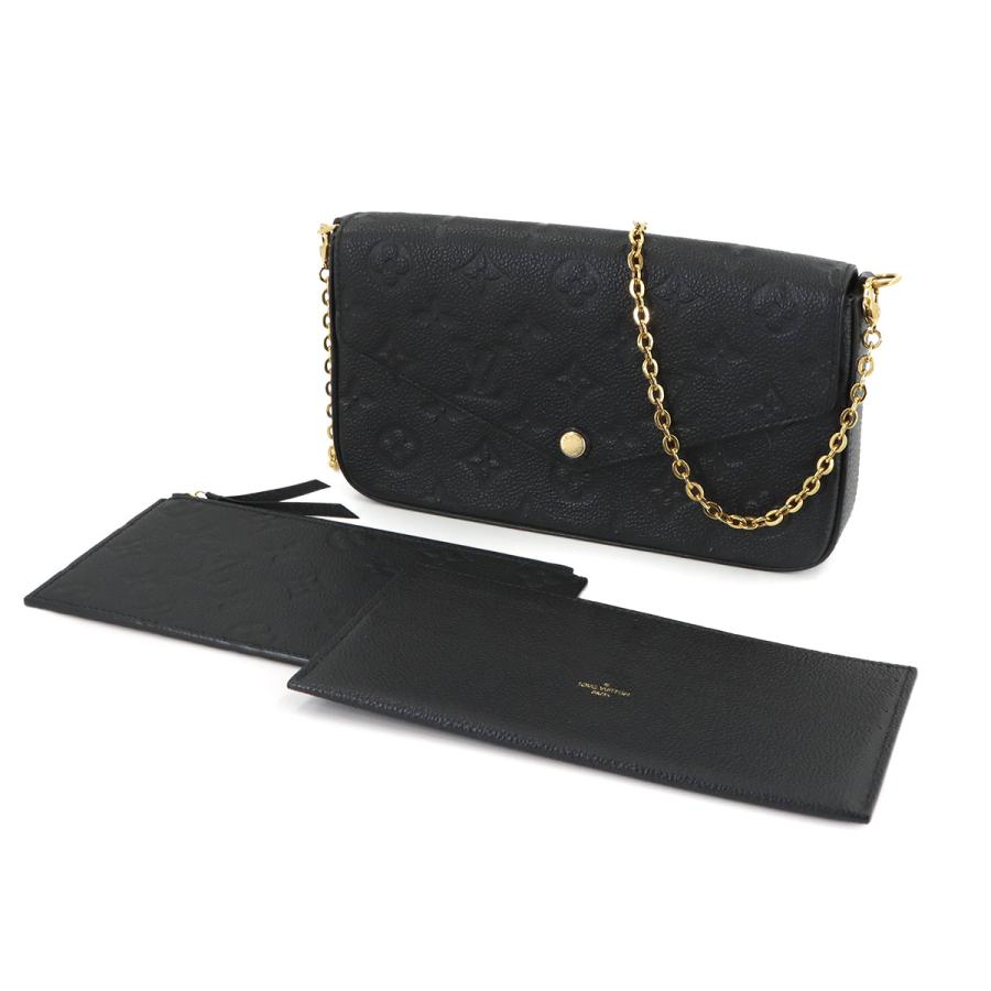 新品同様 ルイ ヴィトン LOUIS VUITTON モノグラム アンプラント ポシェット フェリシー チェーン ウォレット ノワール  M64064 90316644の画像