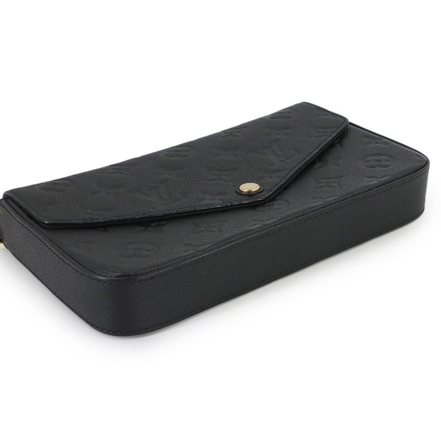 新品同様 ルイ ヴィトン LOUIS VUITTON モノグラム アンプラント ポシェット フェリシー チェーン ウォレット ノワール  M64064 90316644の画像