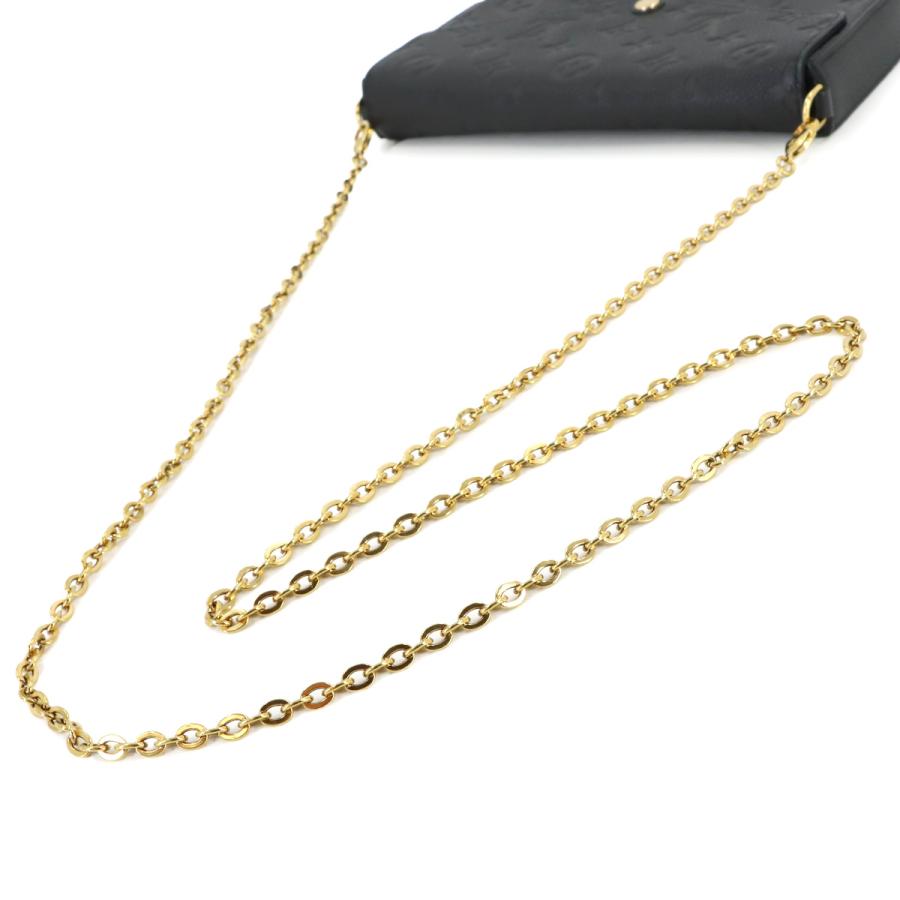 新品同様 ルイ ヴィトン LOUIS VUITTON モノグラム アンプラント ポシェット フェリシー チェーン ウォレット ノワール  M64064 90316644の画像