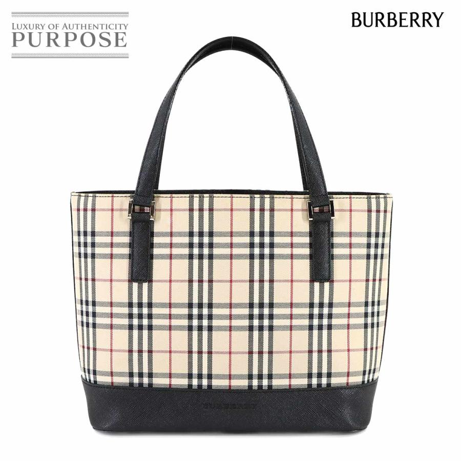 美品レア バーバリー ハンドバッグ ノバチェック ブラック BURBERRY（バーバリー） 未使用 展示品 ノバチェック ハンド バッグ
