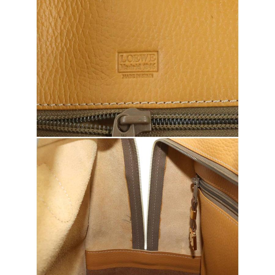 LOEWE（ロエベ） アマソナ 40 ハンド ボストン バッグ レザー ブラウン