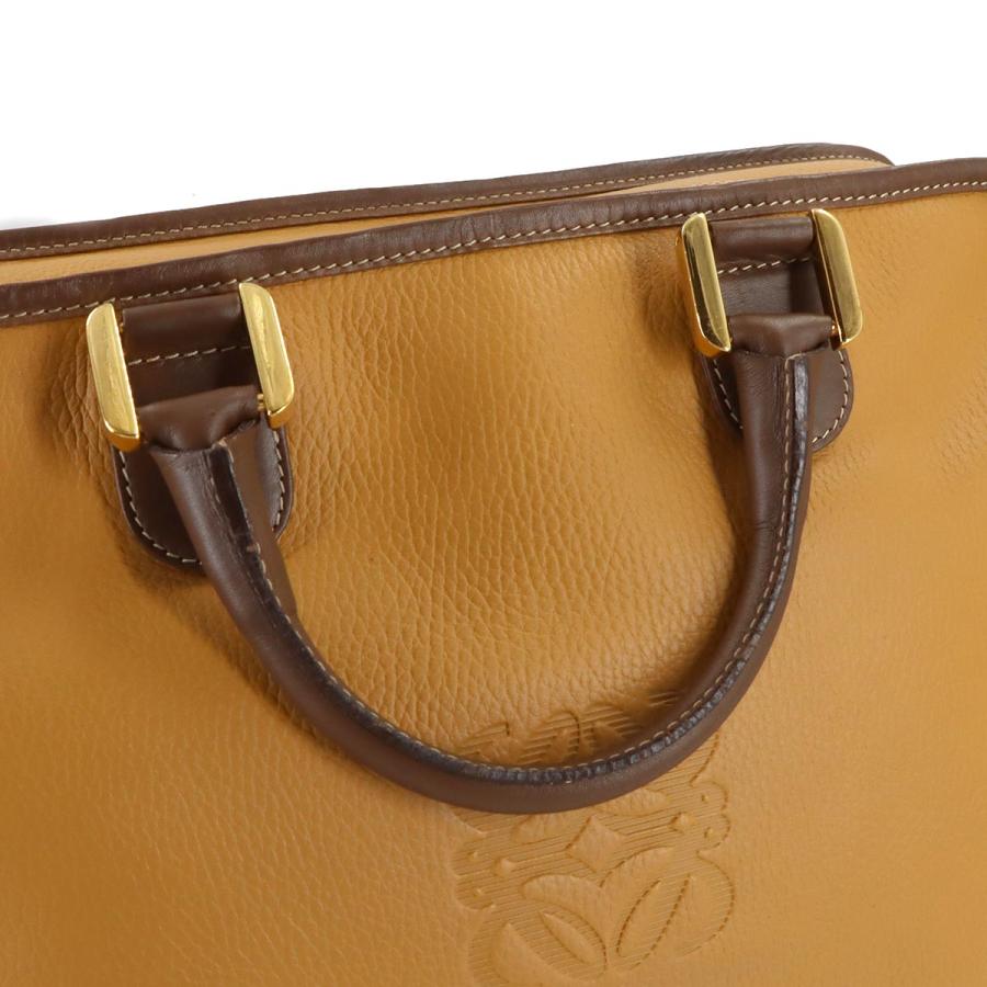 LOEWE（ロエベ） アマソナ 40 ハンド ボストン バッグ レザー ブラウン
