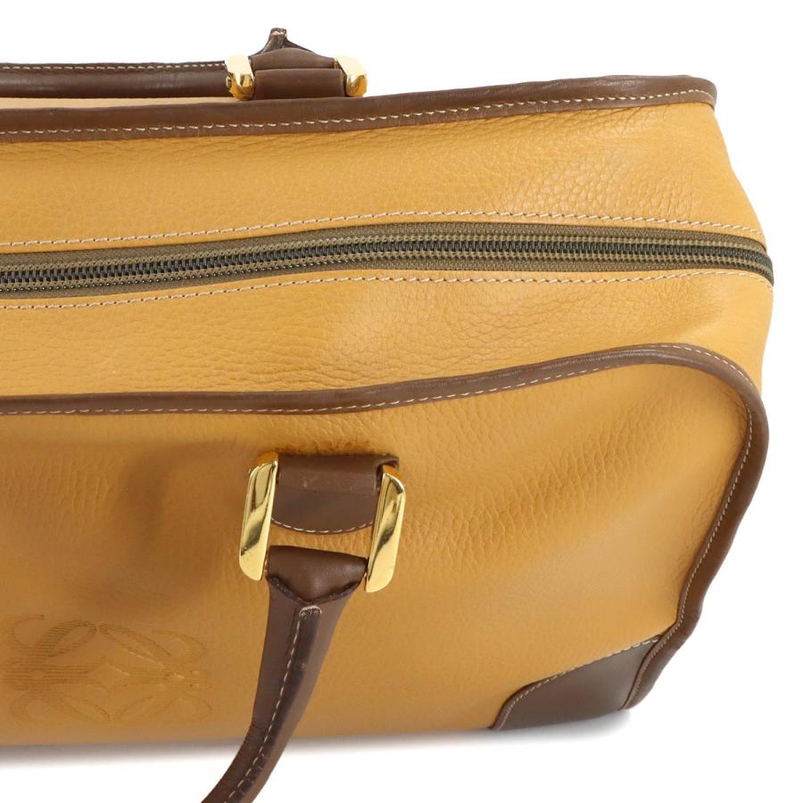 LOEWE（ロエベ） アマソナ 40 ハンド ボストン バッグ レザー ブラウン
