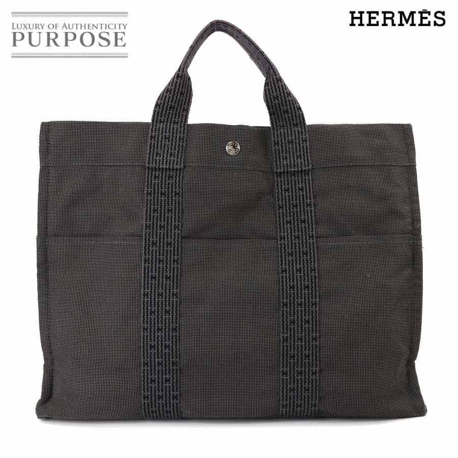 専用　HERMESトートバッグ HERMES（エルメス） エールライン MM トート バッグ キャンバス グレー