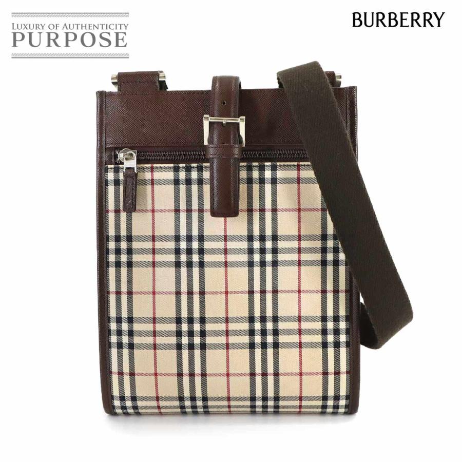 BURBERRY ノバチェック レザーショルダー バッグ Burberry ノバチェック ショルダーバッグ BURBERRY（バーバリー） 美品