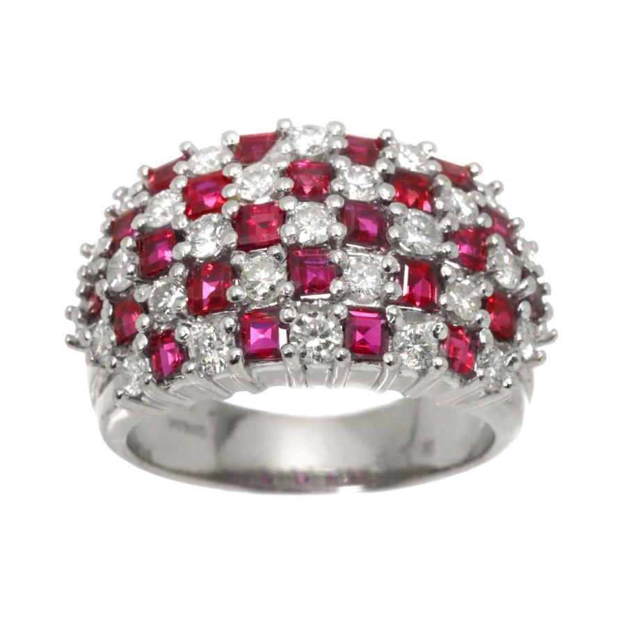 リング 12.5号 ルビー 2.32ct ダイヤ 1.81ct Pt プラチナ 指輪 Ruby Ring 90316767_1