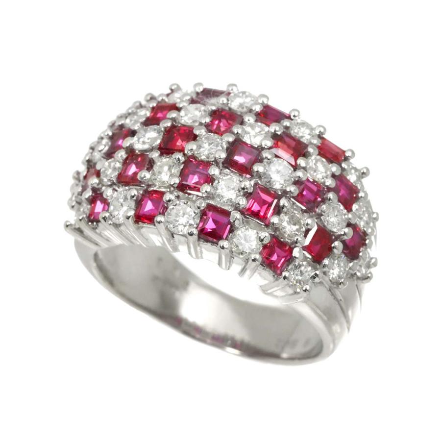 リング 12.5号 ルビー 2.32ct ダイヤ 1.81ct Pt プラチナ 指輪 Ruby Ring 90316767_2