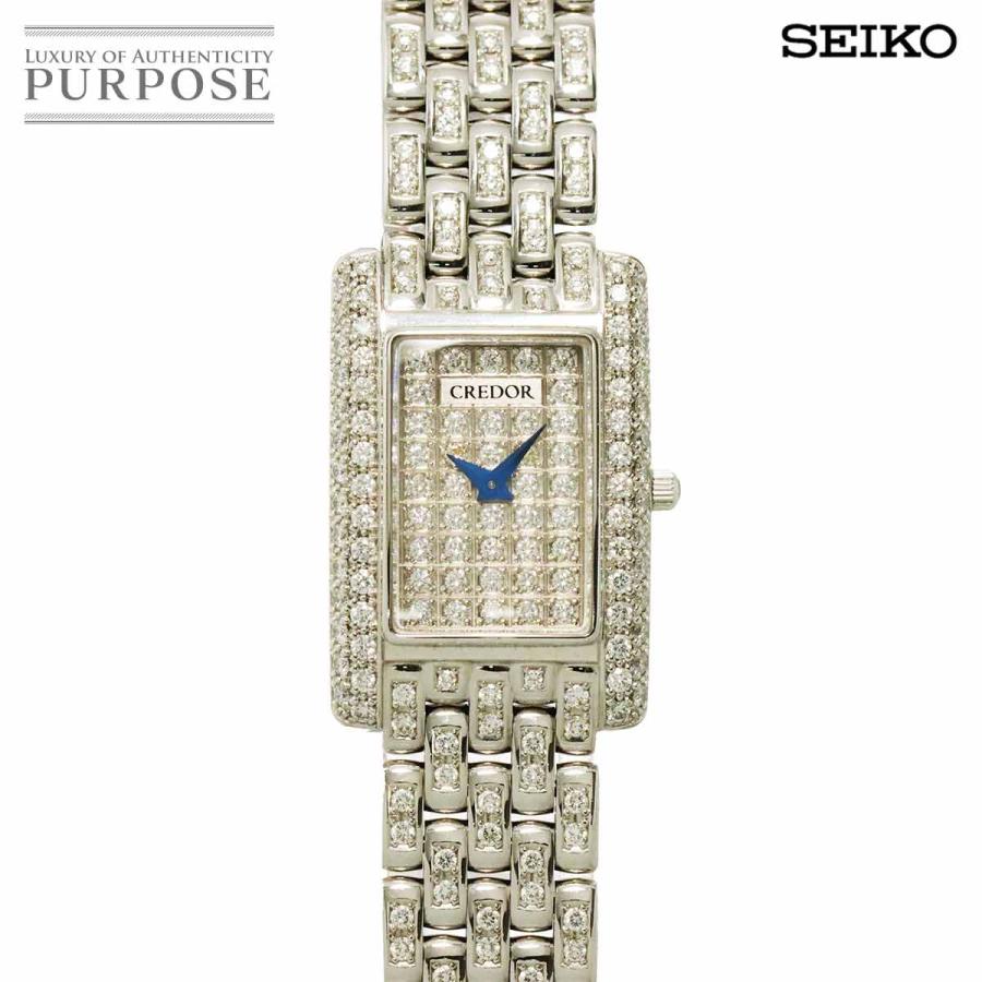 セイコー SEIKO クレドール レディース 腕時計 5A70-0AH0 純正 ダイヤ K18WG ホワイトゴールド クォーツ ウォッチ CREDOR 90316833 SEIKO（セイコー） クレドール レディース 腕時計 5A70-0AH0 純正