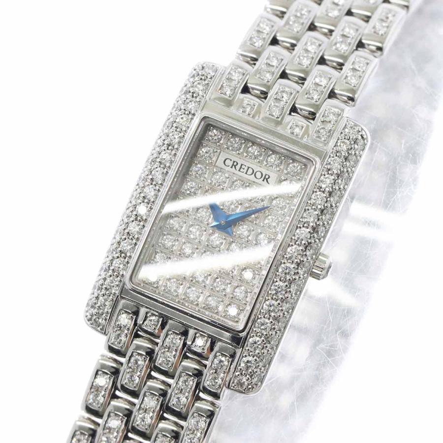 セイコー SEIKO クレドール レディース 腕時計 5A70-0AH0 純正 ダイヤ K18WG ホワイトゴールド クォーツ ウォッチ CREDOR 90316833 SEIKO（セイコー） クレドール レディース 腕時計 5A70-0AH0 純正
