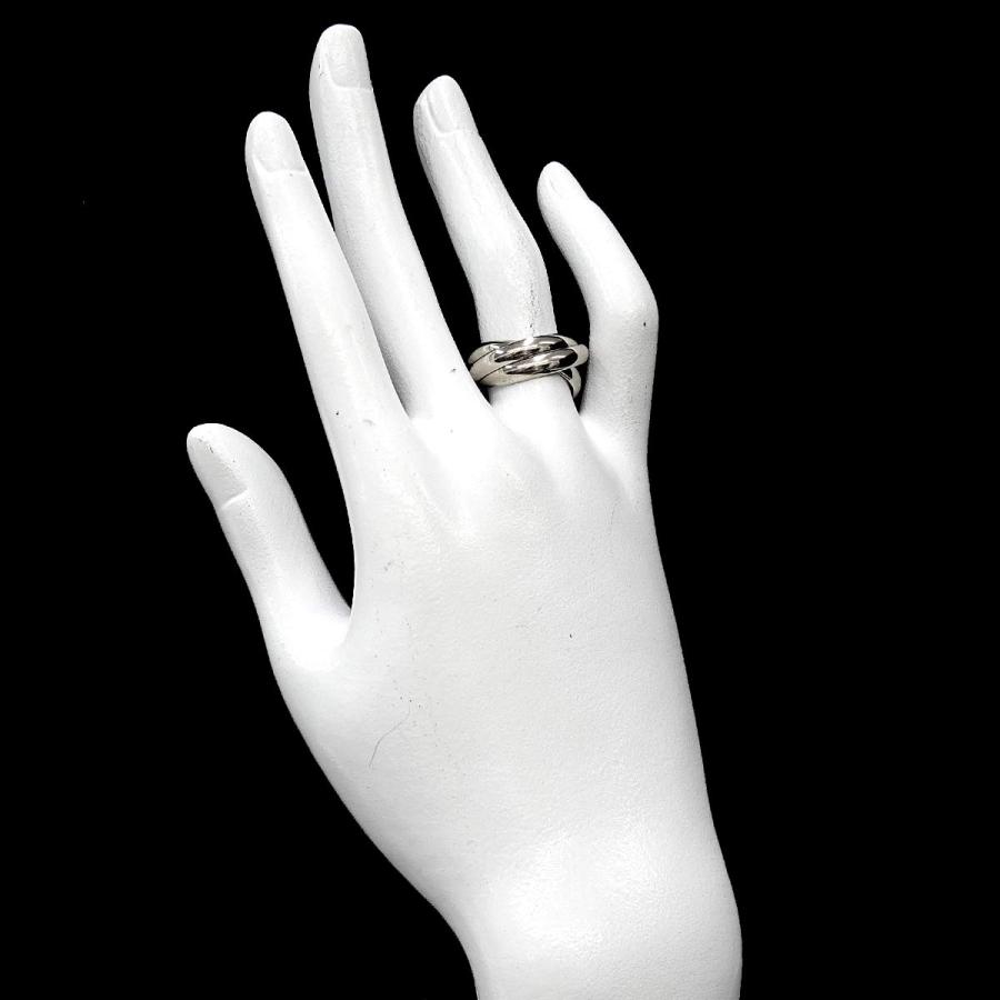 Cartier（カルティエ） トリニティ MM #55 リング K18 WG 3連 750