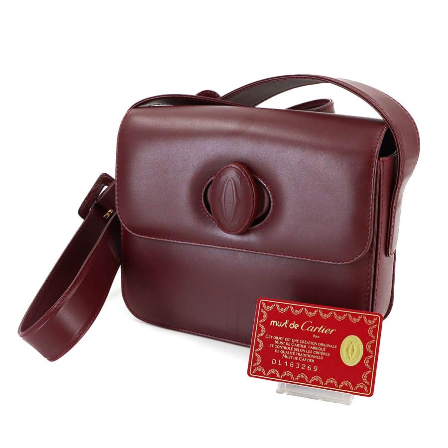 Cartier（カルティエ） 美品 マストライン ショルダー バッグ レザー 