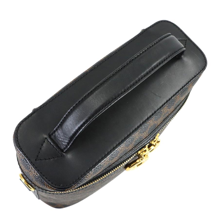 CELINE（セリーヌ） 美品 マカダム バニティ ハンド バッグ レザー PVC