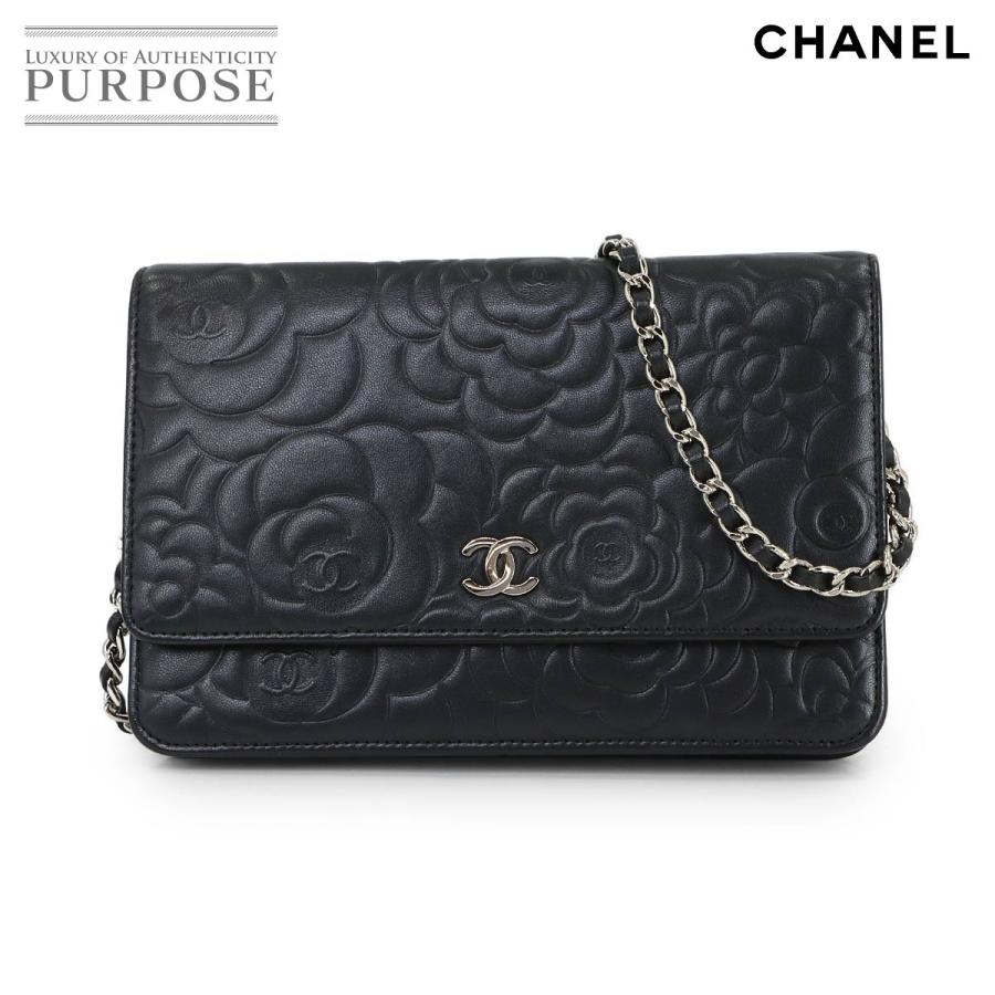 CHANEL（シャネル） 新品同様 カメリア チェーン ウォレット 二つ折り 